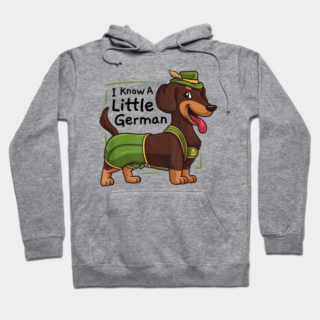 I Know A Little German Dachshund Oktoberfest Hoodie by Rojio